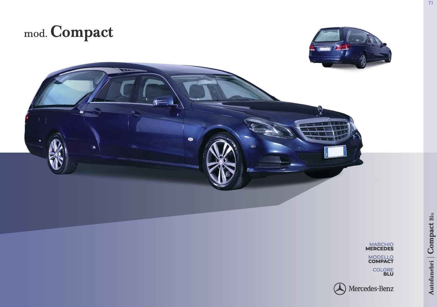 Auto funebre Mercedes linea compact blu