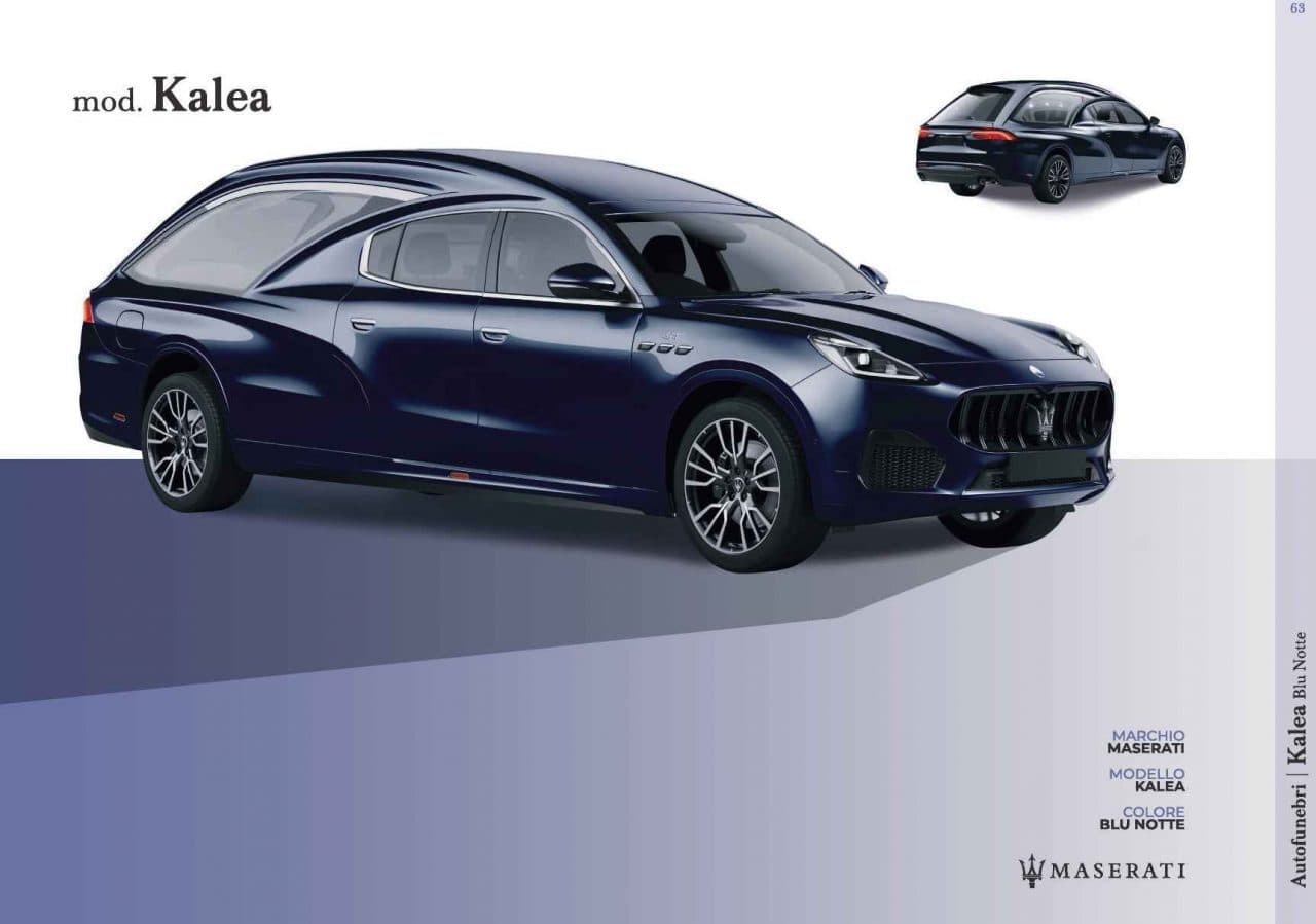 Auto funebre Maserati Kalea blu notte